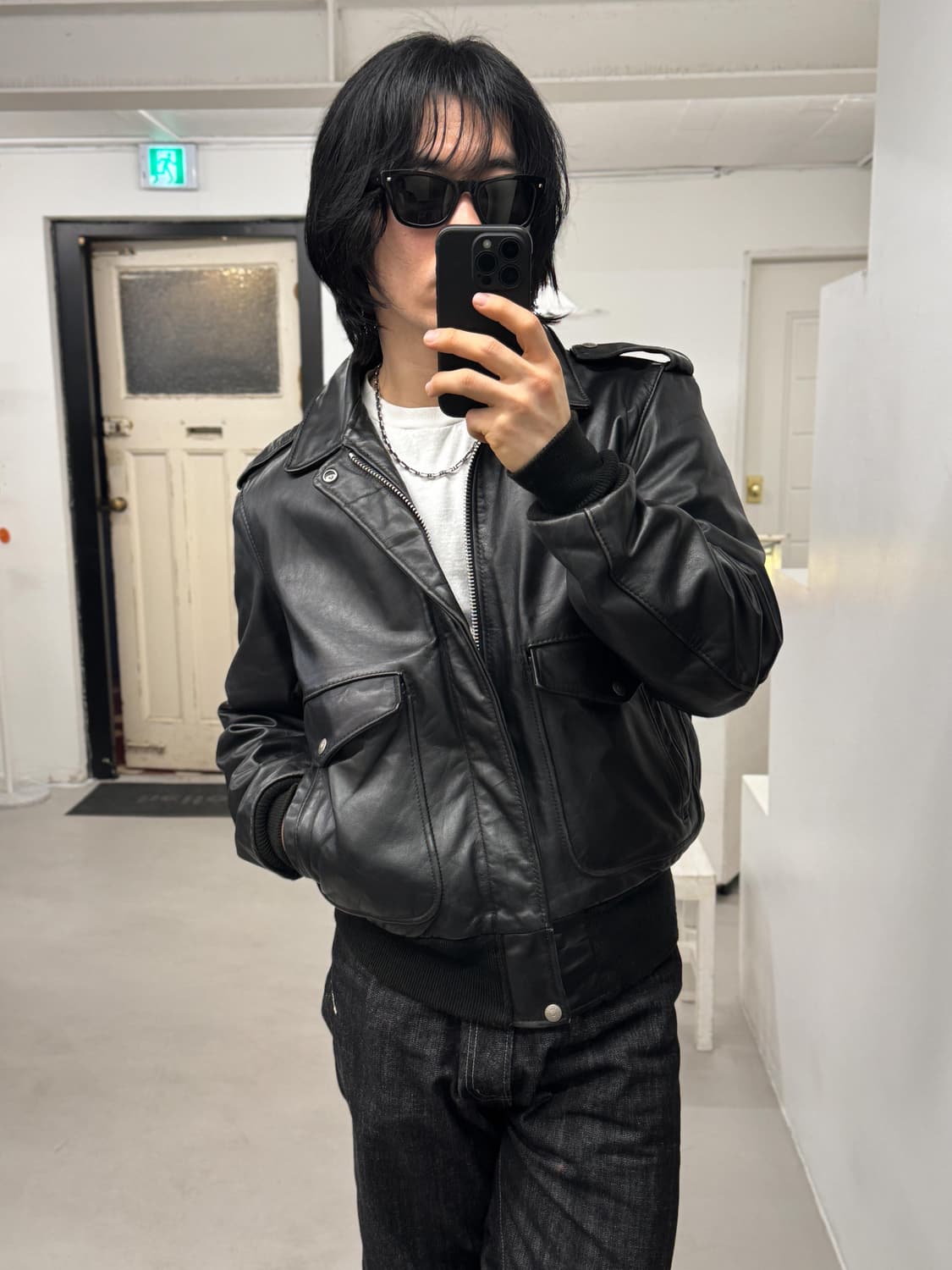 Schott 쇼트 A-2 레더 자켓 상품이미지2