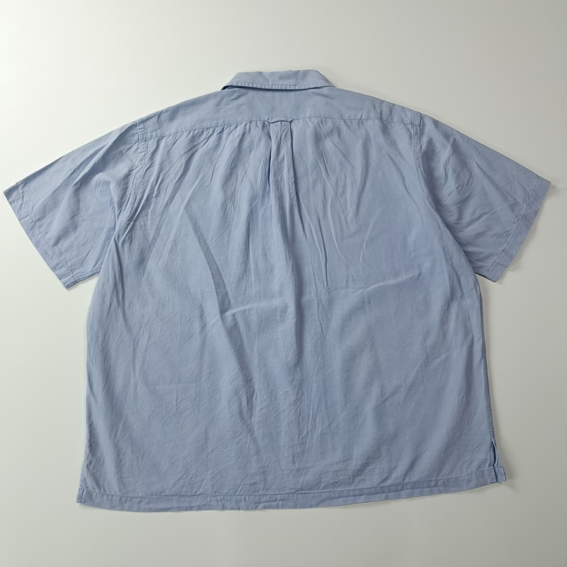 CK417 2XL 폴로 90s 박스핏 실크 스카이블루 반팔 셔츠 남방 상품이미지6