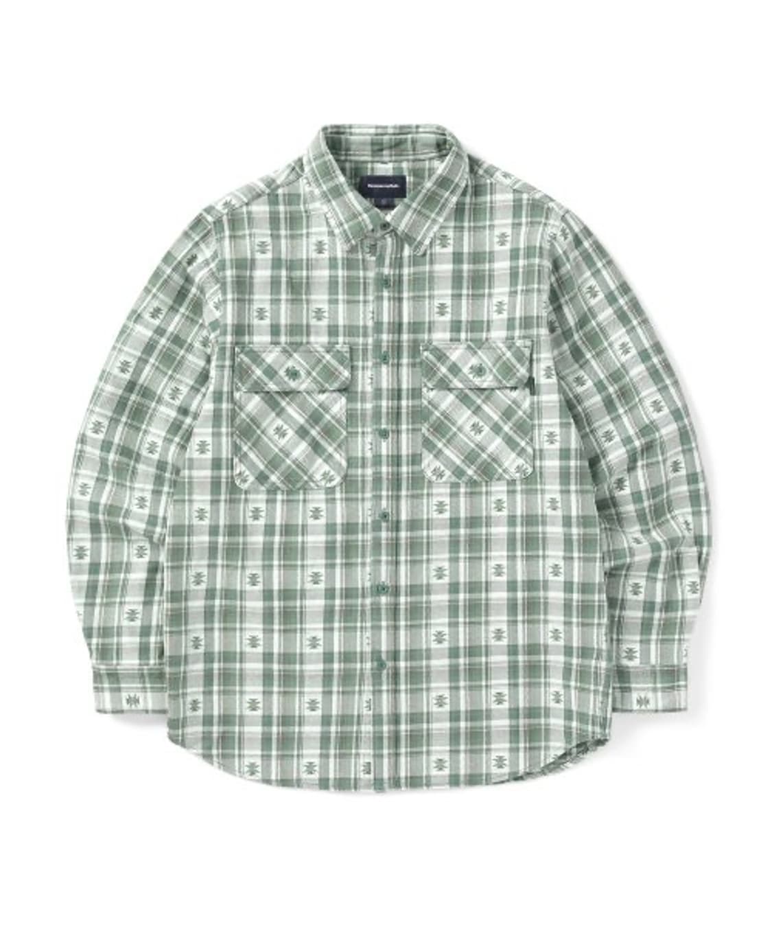 (M) 디스이즈네버댓 African Check Shirt Green 상품이미지2