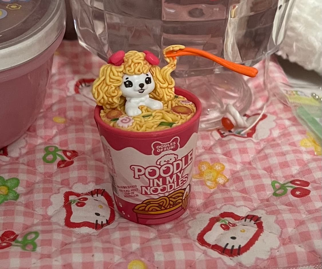 강아지 라멘 고전문구 고전완구 빈티지 라면 누들 리멘트 미니 피규어 라면 상품이미지1