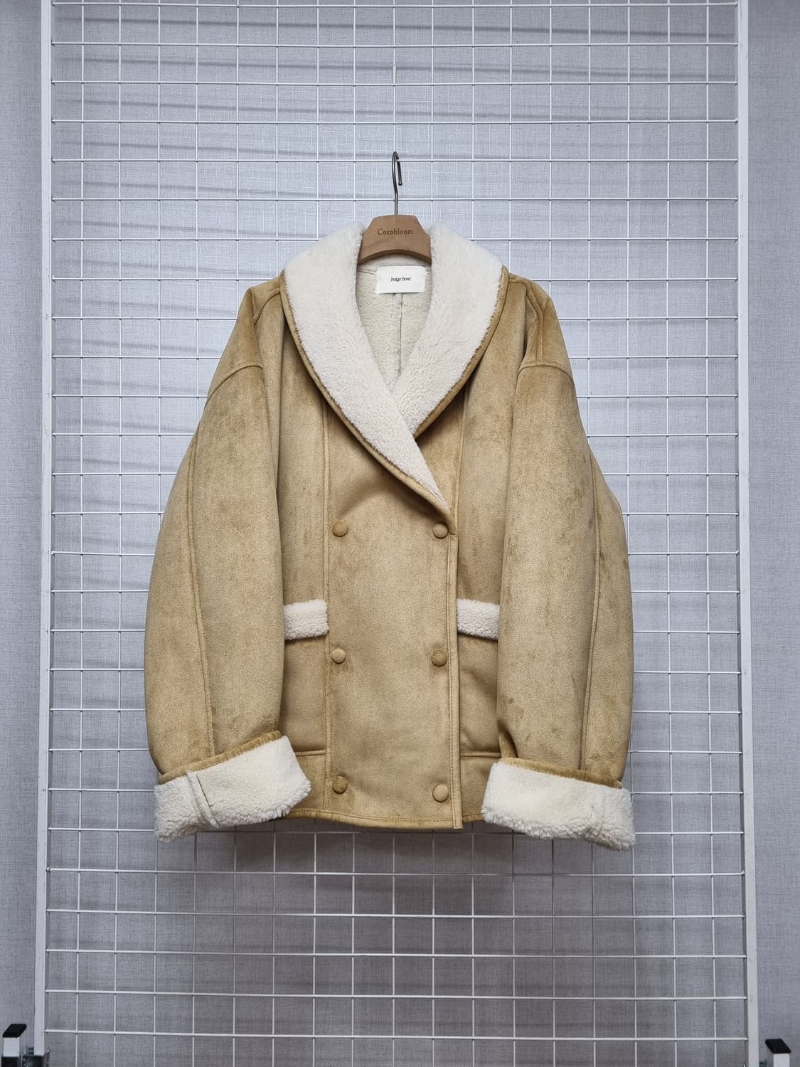 (택포) 베이지보울 하프 무스탕 상품이미지2