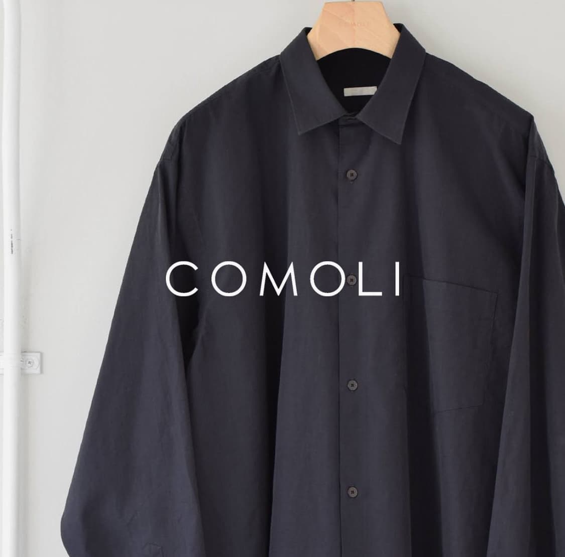 [2] comoli cotton shirts navy 상품이미지1