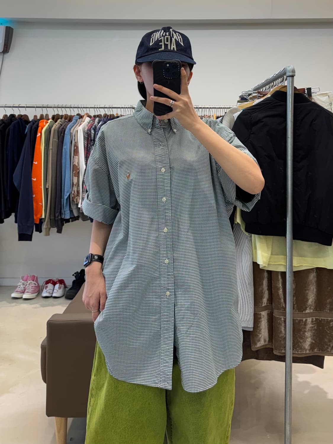 폴로 체크 반팔 셔츠 상품이미지5