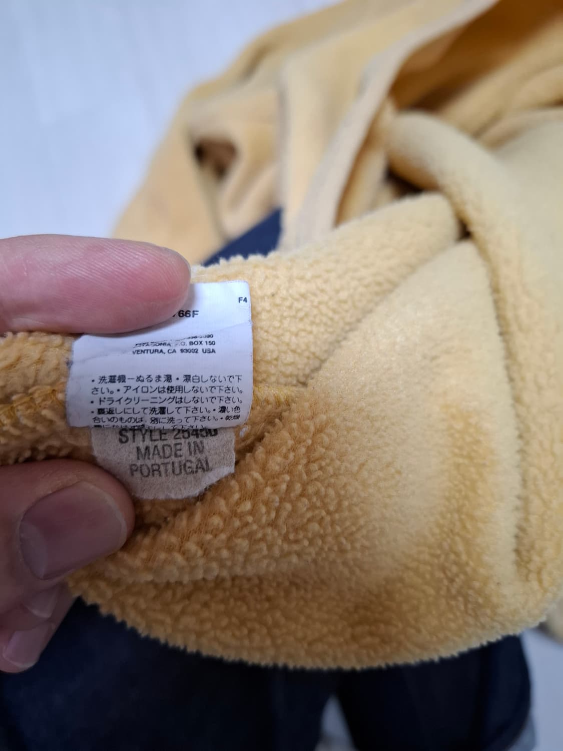 L 파타고니아 90s 포르투칼 빈티지 신칠라 풀오버 플리스 골드 옐로우 상품이미지6