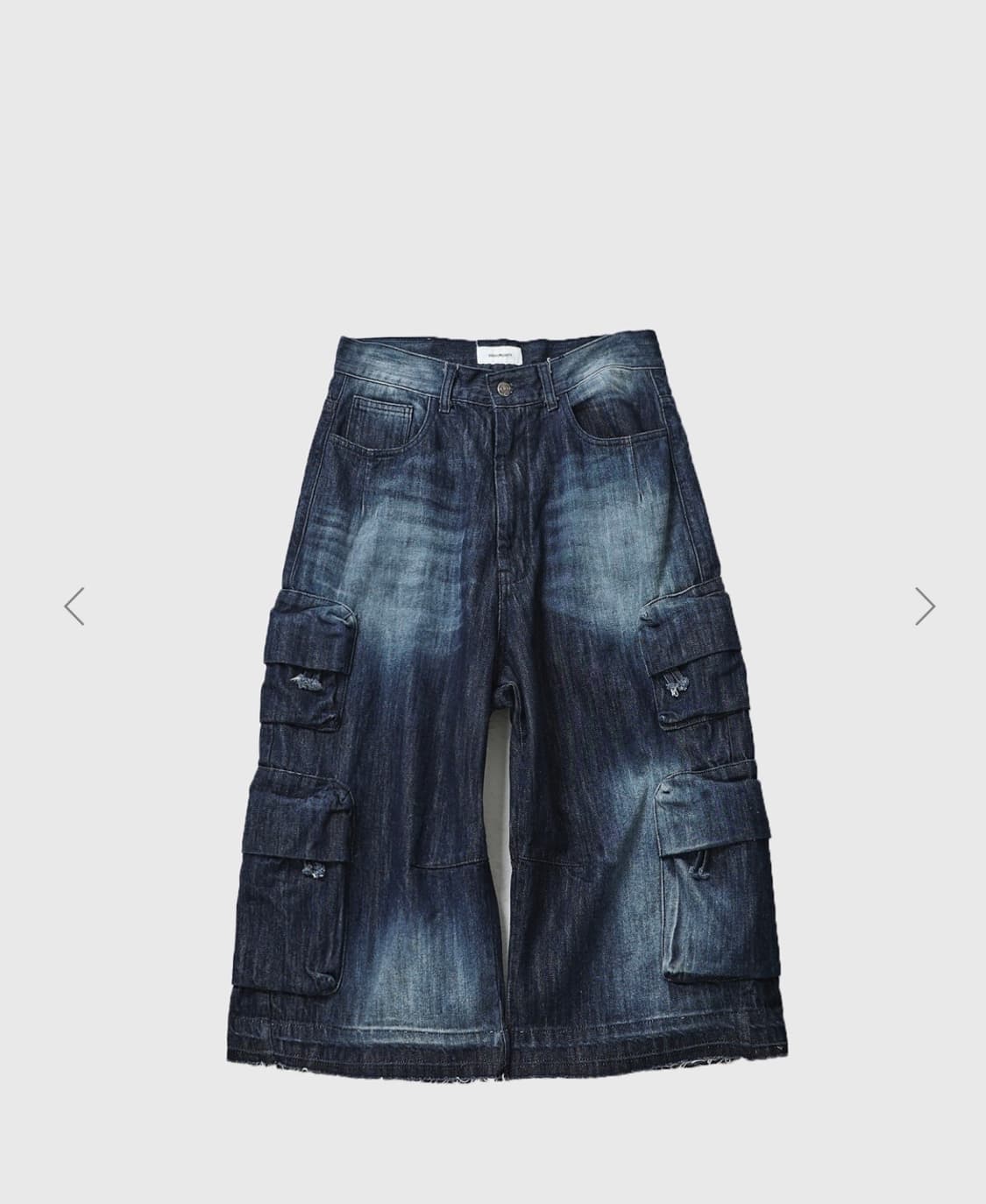 999휴머니티 커브드 카고 버뮤다 팬츠 인디고 3서이즈 상품이미지1