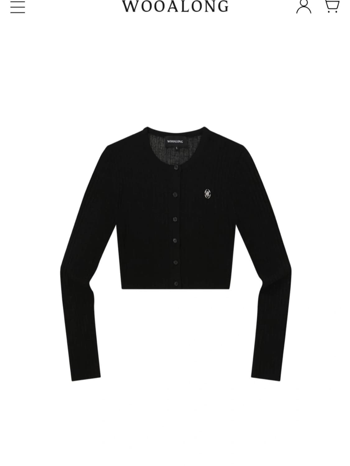 우알롱 크롭 가디건 See-through crop knit cardiga 상품이미지2