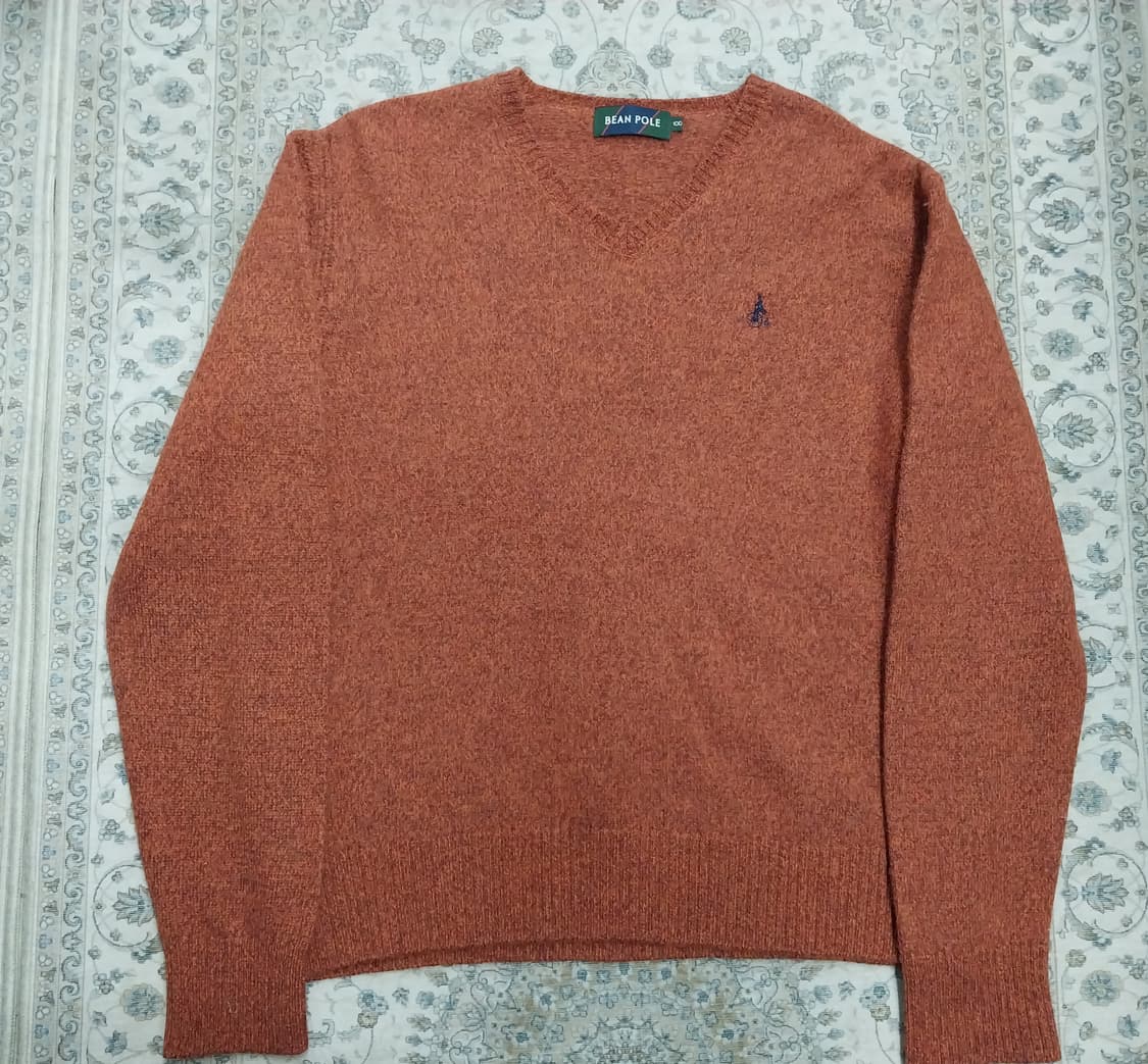 빈폴 V넥 니트 오렌지 브라운 100 상품이미지1