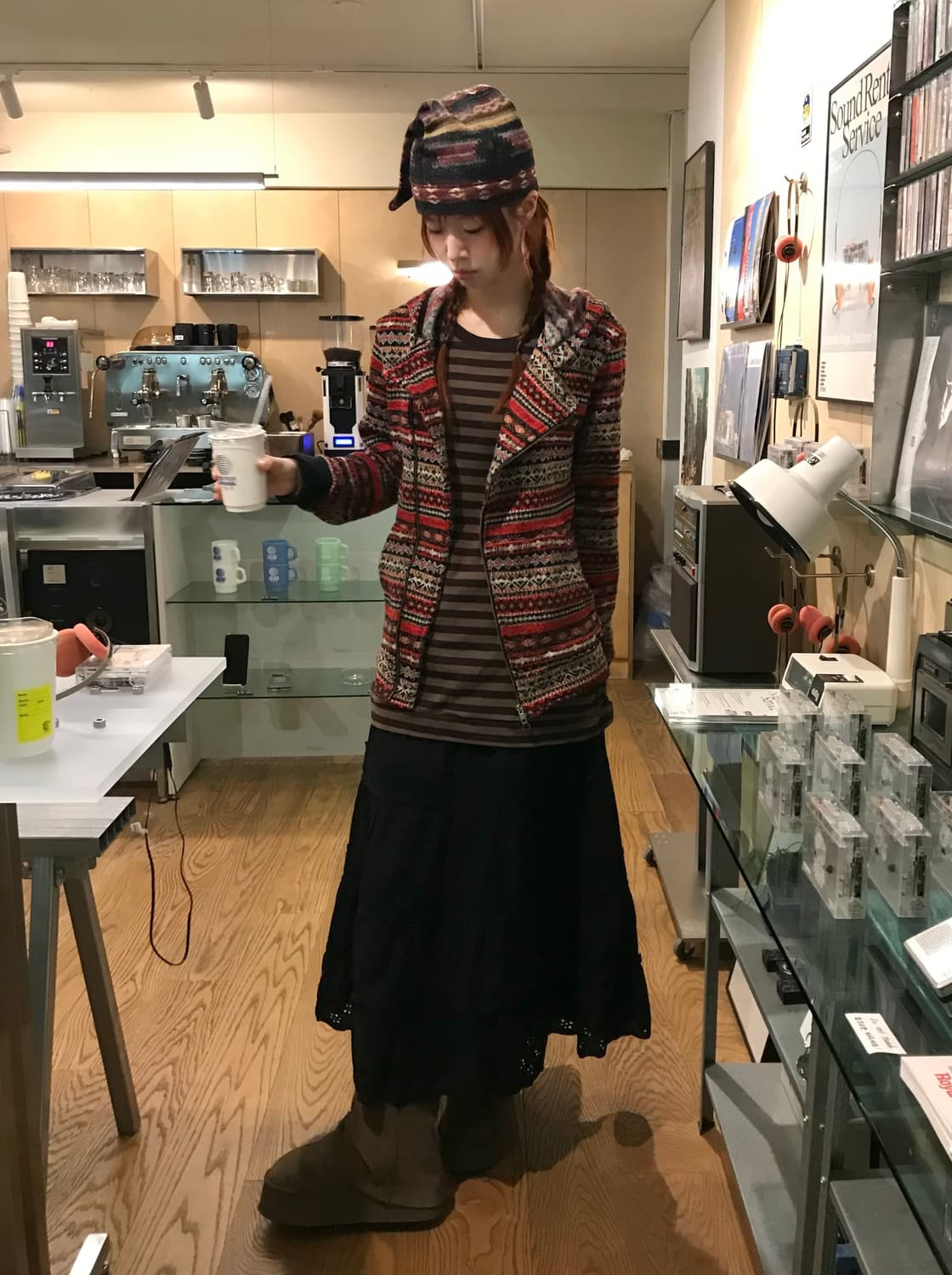 빈티지 레드 노르딕 크리스마스 요정 코디 세트 상품이미지3