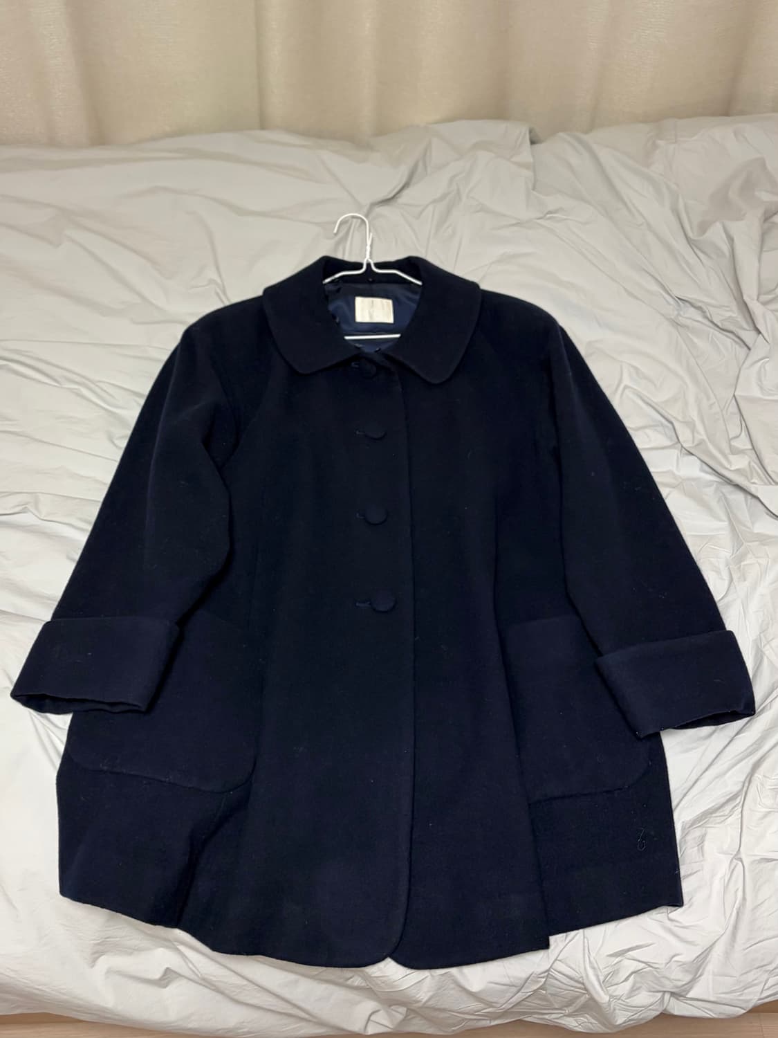 빈티지 네이비 하프코트 상품이미지3