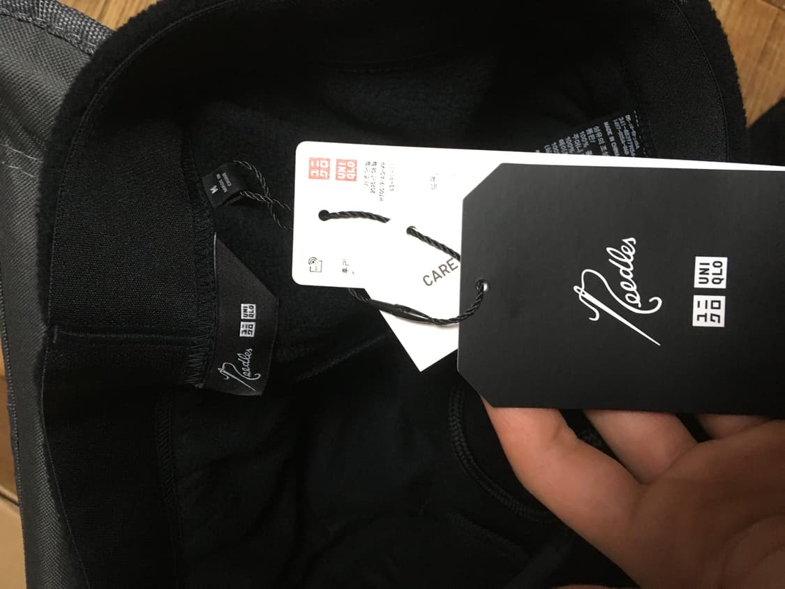 (M)유니클로 니들스 후리스 와이드 팬츠 블랙 판매합니다 상품이미지4