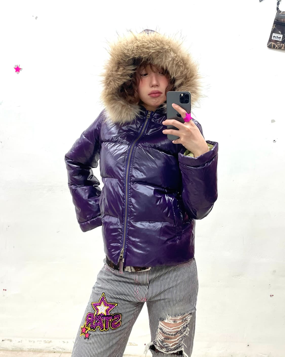 Glossy Purple Two-Way Padded  상품이미지1