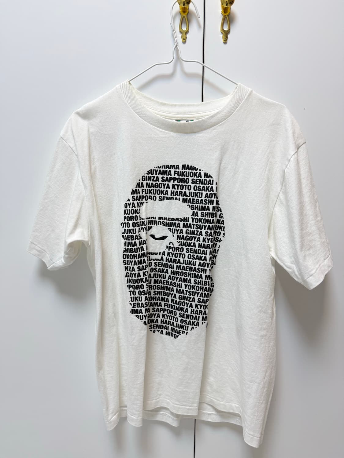 베이프 재팬 에이프 헤드 티셔츠 화이트 상품이미지1