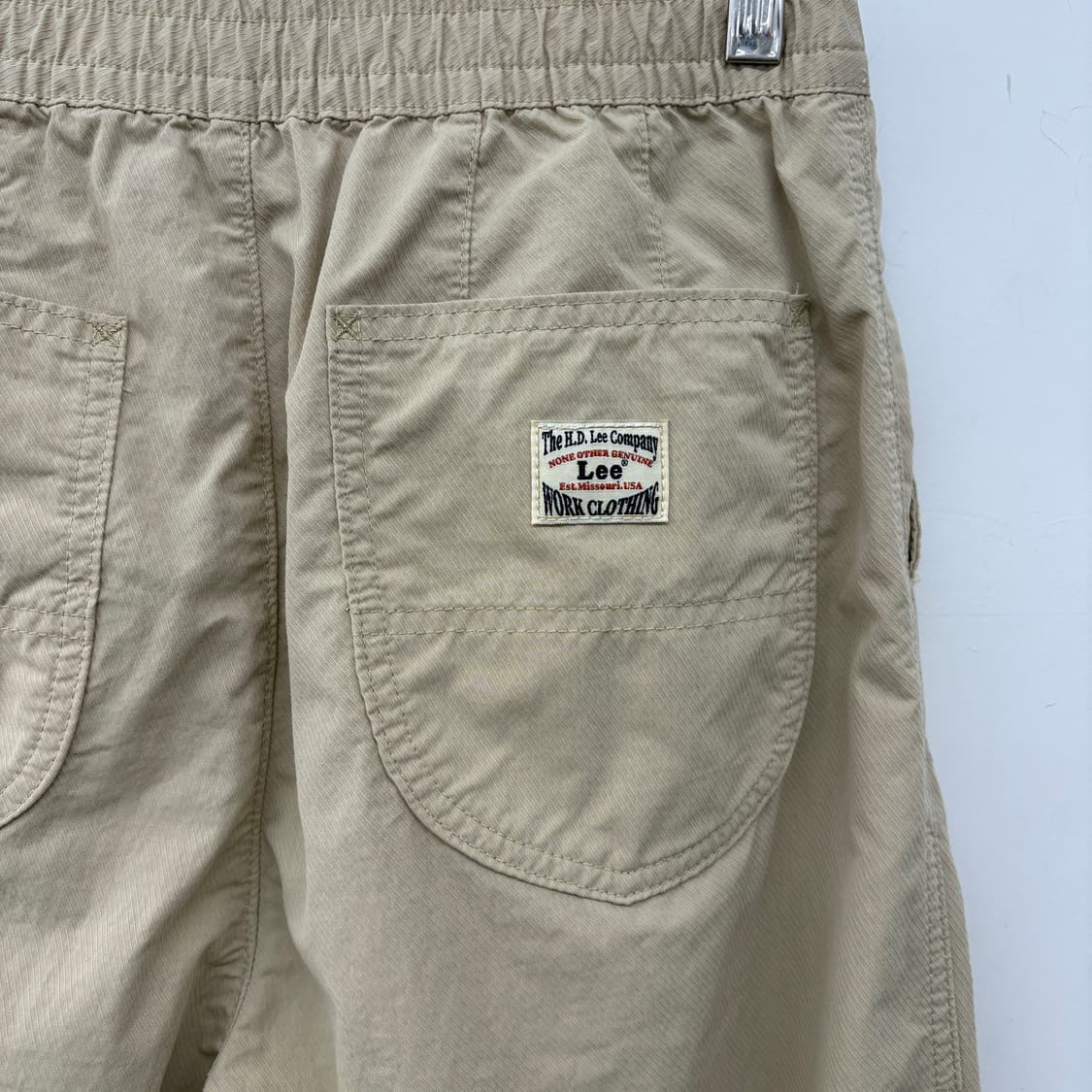 Lee 베이지색 허리 풀밴딩 와이드 팬츠 허리26in 상품이미지4
