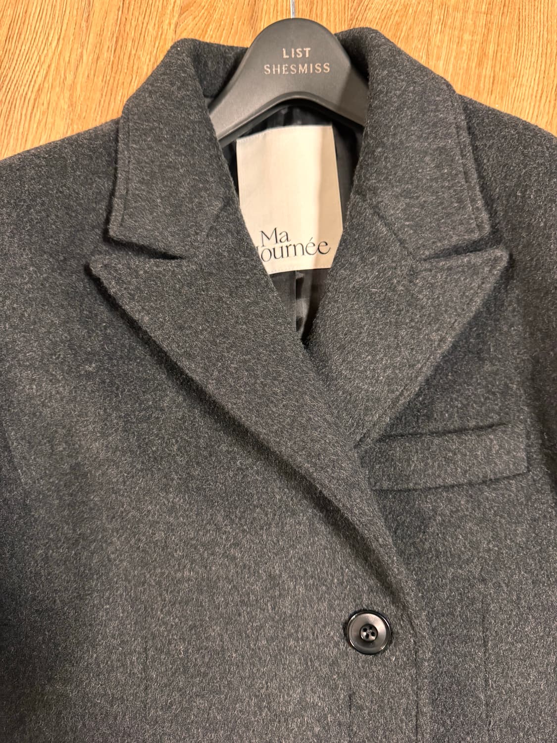 마조네 캐시미어 하프코트 차콜 S사이즈 상품이미지2