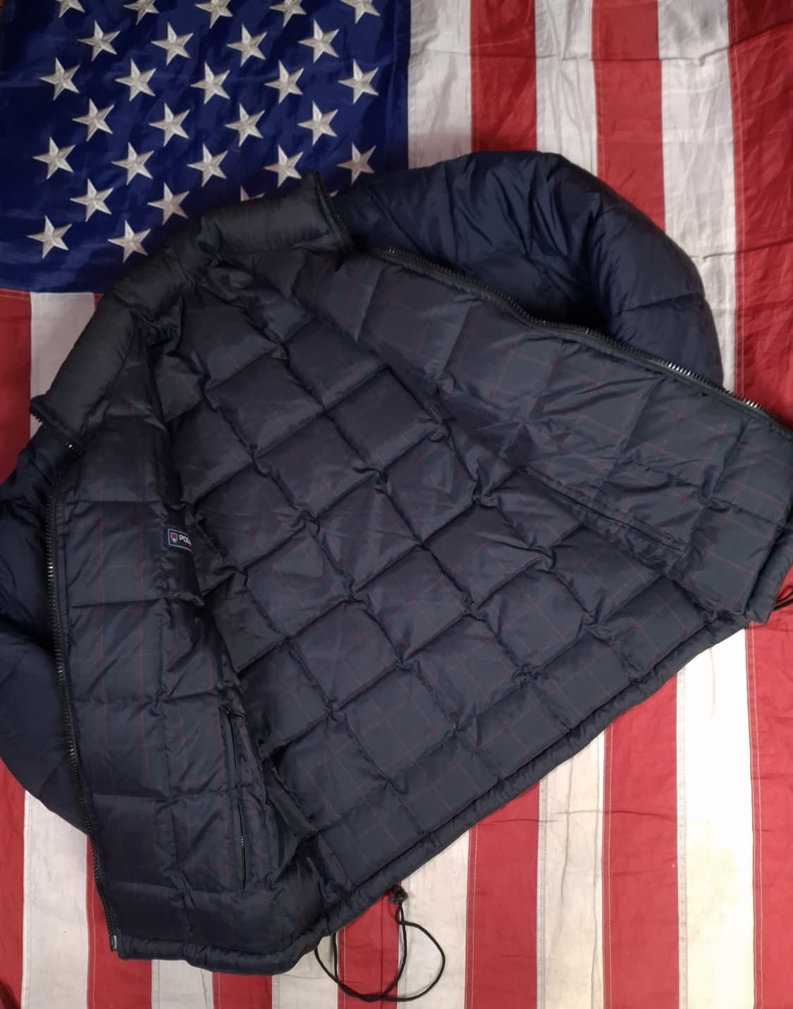 오리지날 90's 일본판 랄프로렌폴로 타탄체크 리버서블 패딩 상품이미지9