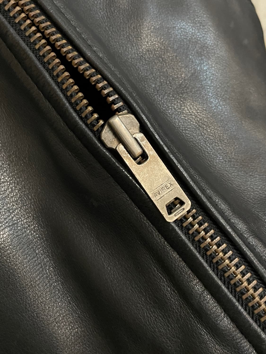 90s 아비렉스 레더 바시티 자켓  상품이미지5