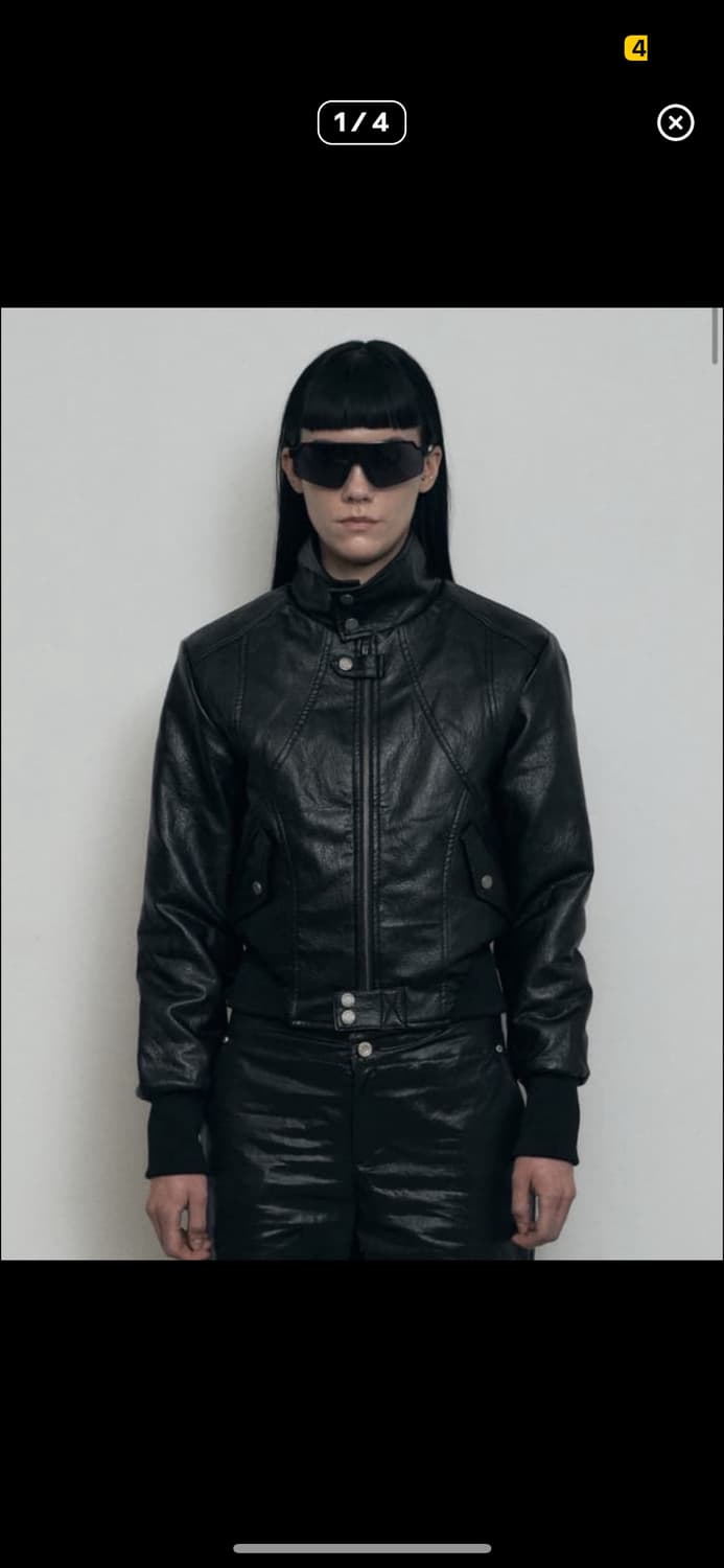 보헤미안서울 하이넥 모토 슬림핏 자켓 상품이미지1