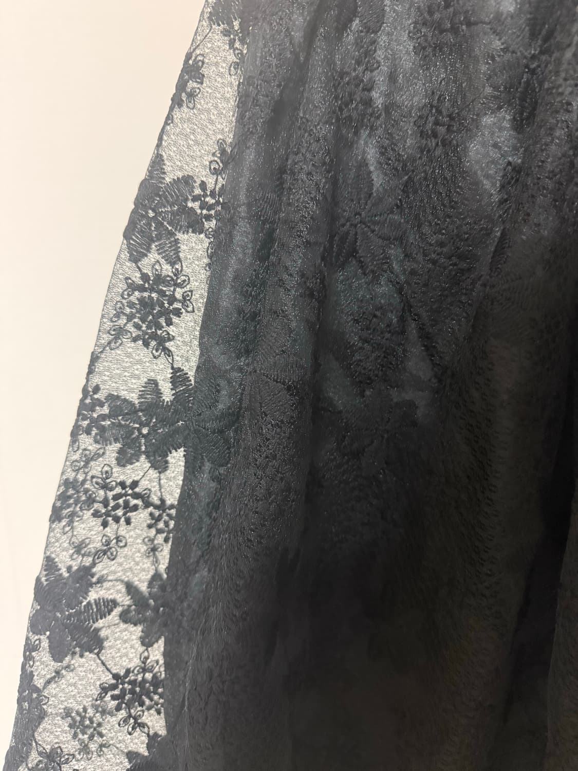 블랙 레이어드 스커트 상품이미지3