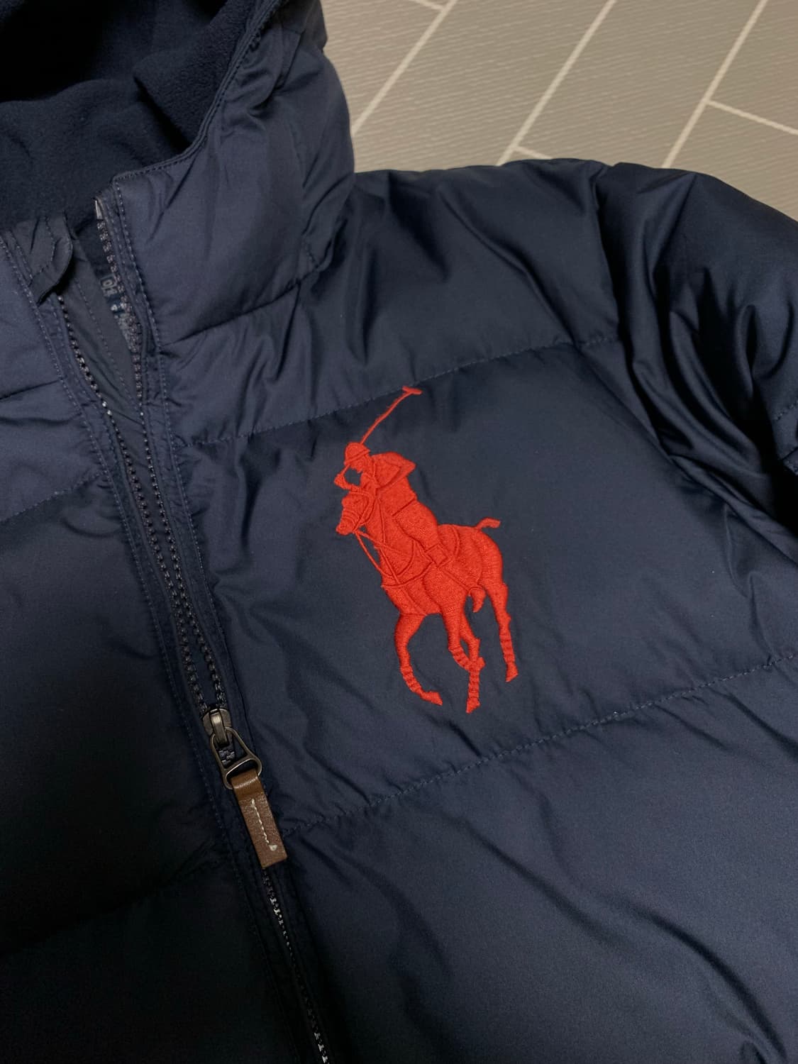 폴로 빅포니 패딩 네이비 상품이미지4