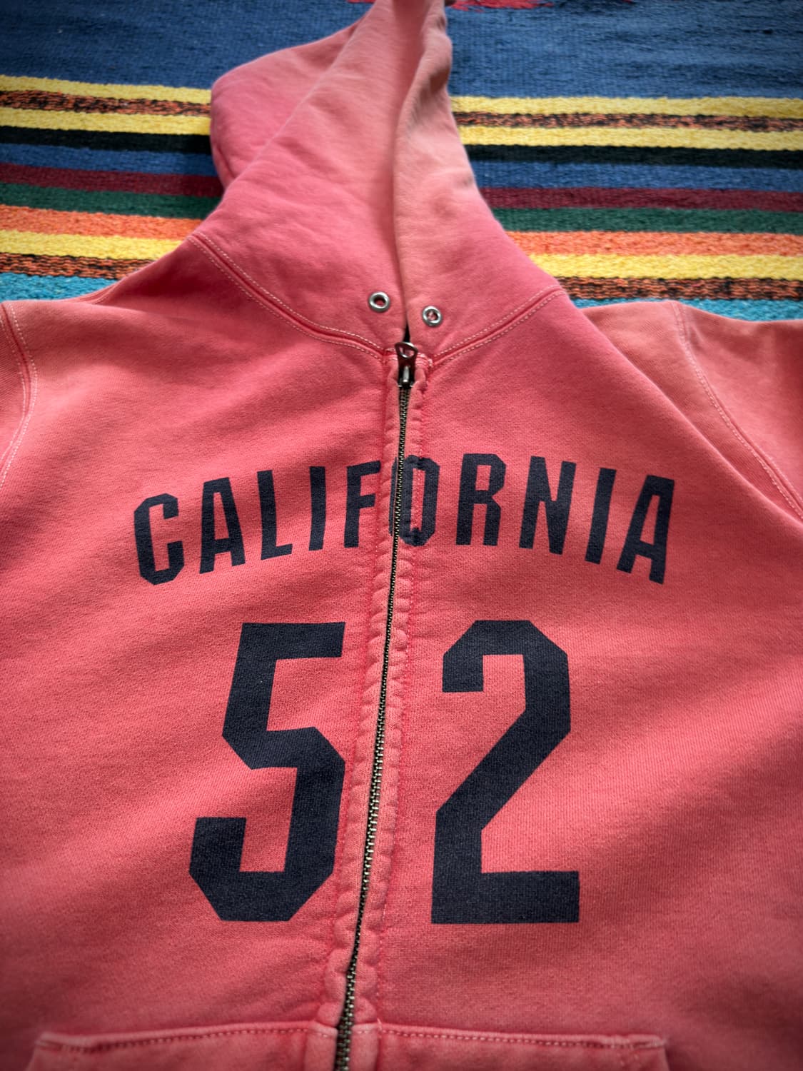 90s Russell Sun Faded 캘리포니아 후드집업 상품이미지7