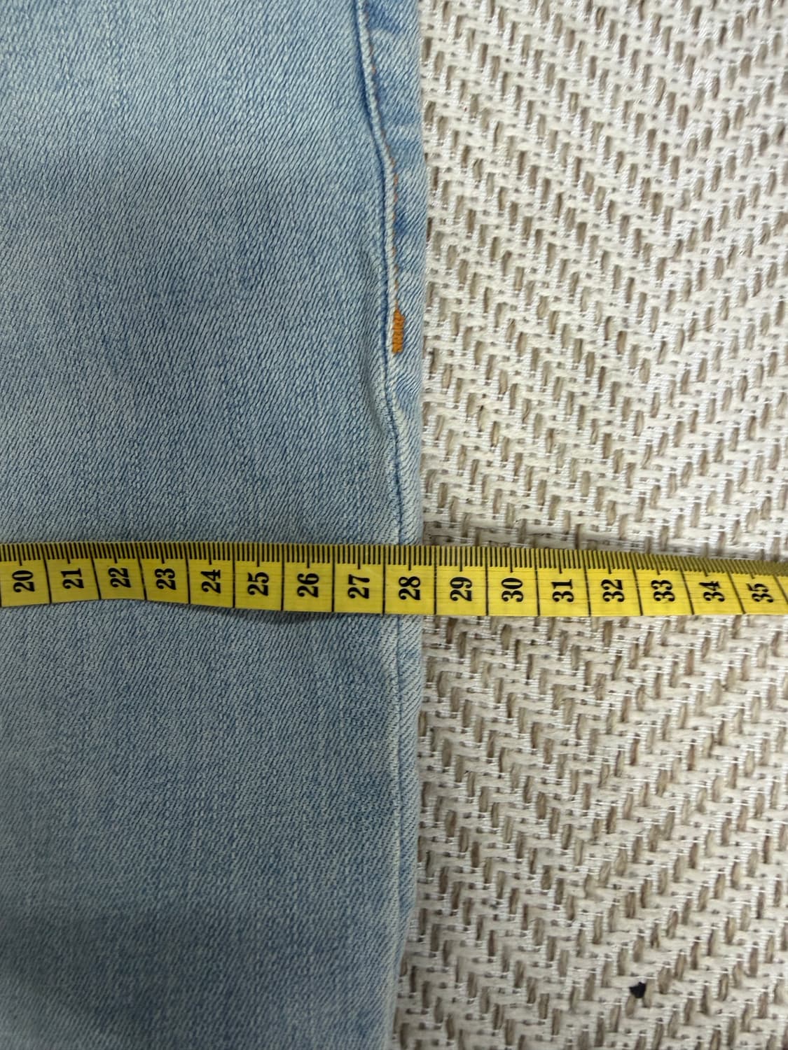 정품) 폼스튜디오 한섬 21ss 연청 데님 팬츠 S(26-27) 상품이미지10