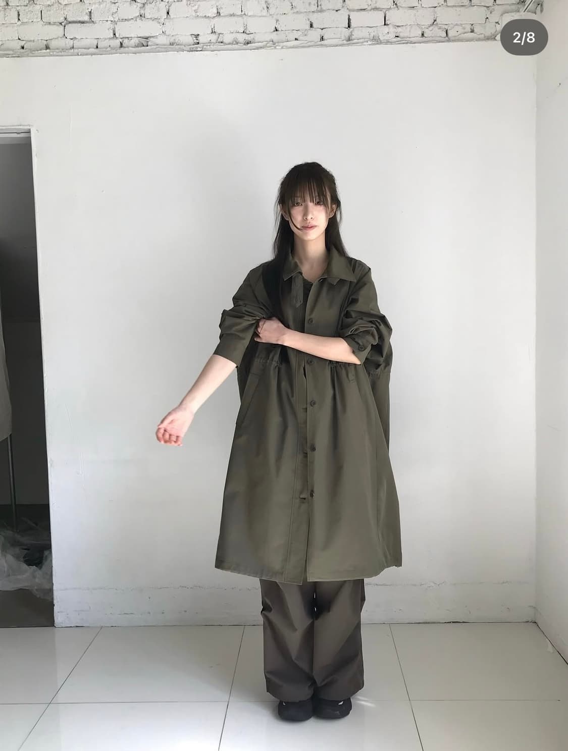 Hasta 하스타 Neck belt trench (khaki) 28만원 상품이미지3