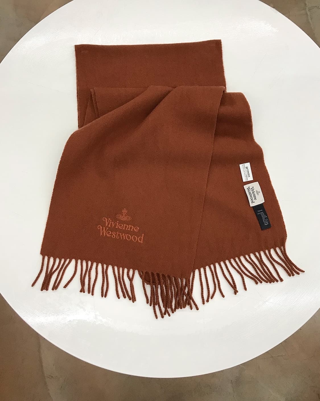 비비안웨스트우드 빅로고 울 머플러 상품이미지2