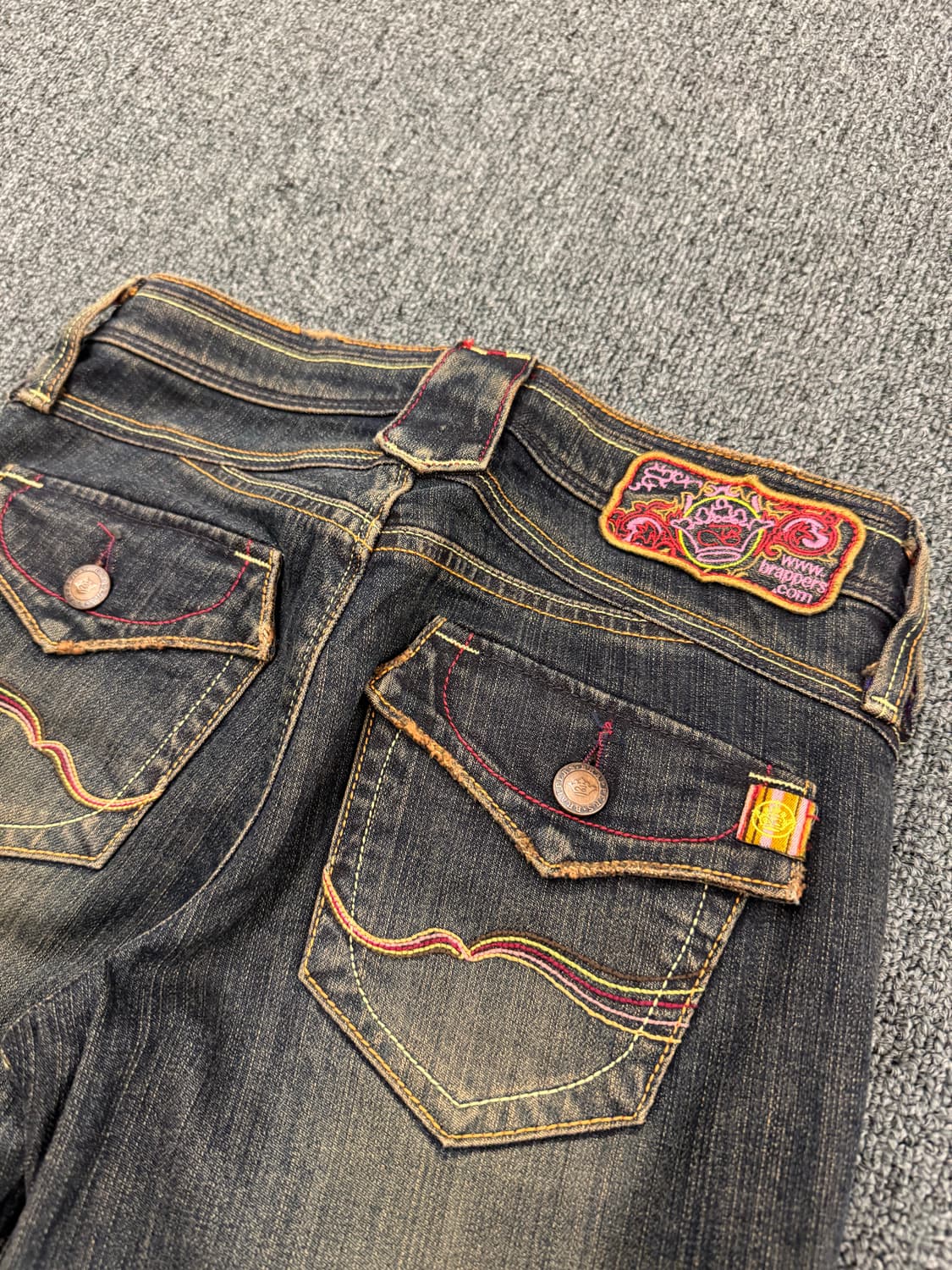 Brappers 빈티지 여성 전면 포켓 플레어진 상품이미지6