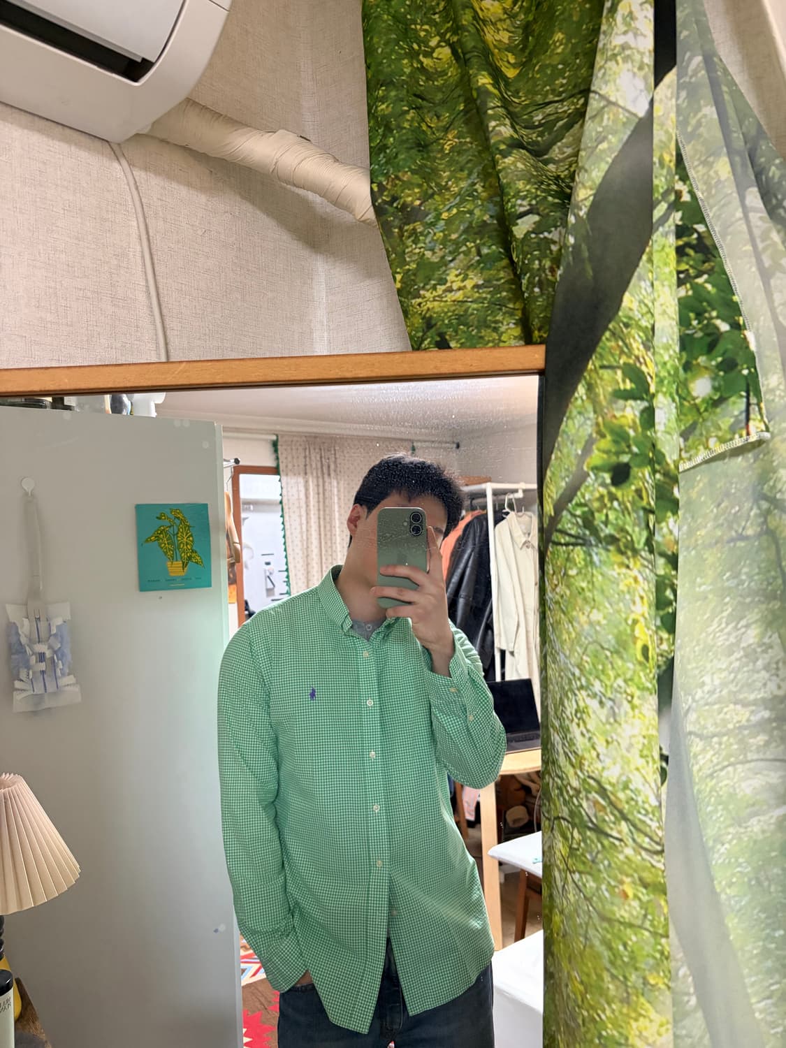 L) 폴로 랄프로렌 깅엄체크 셔츠 그린 상품이미지2