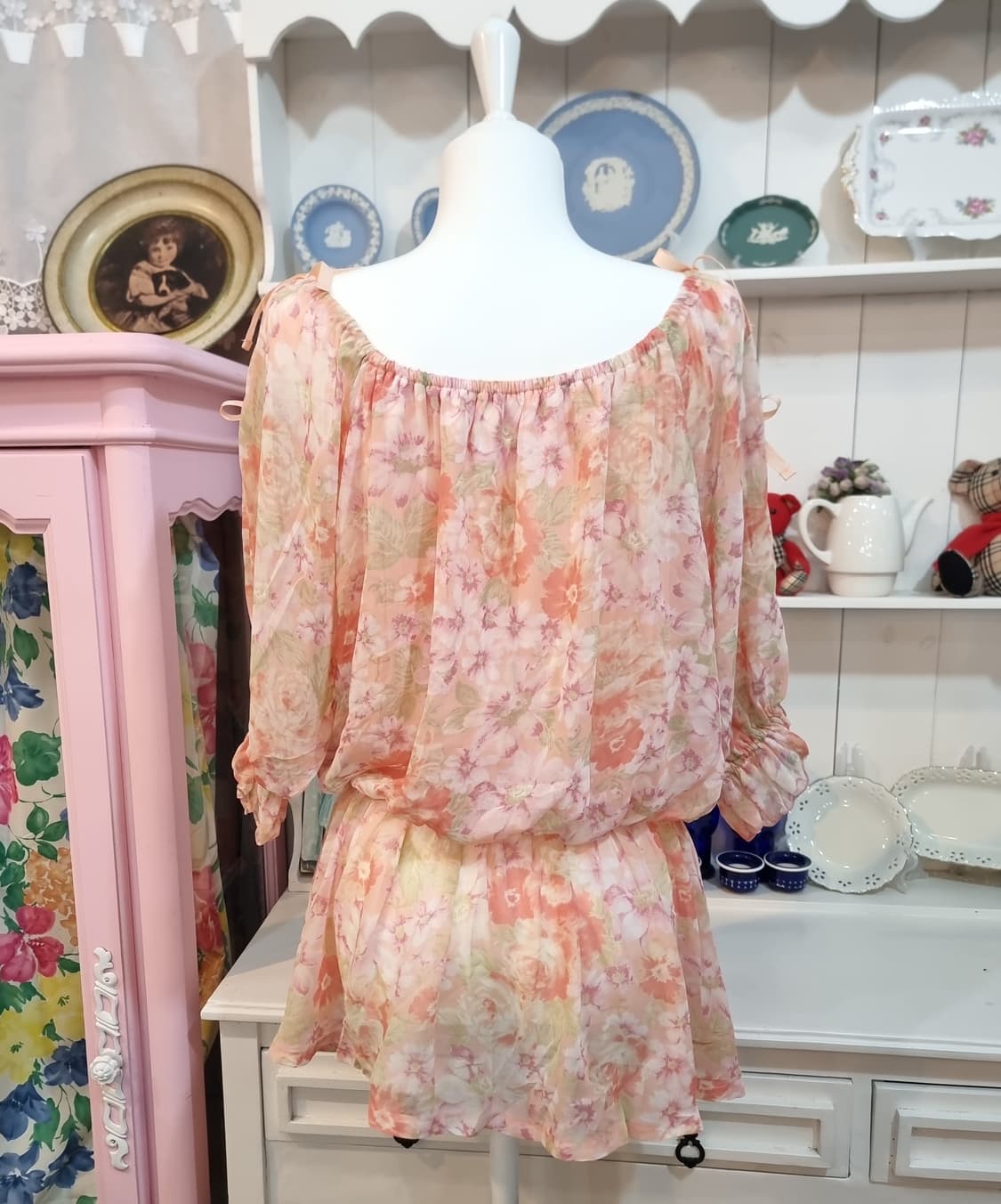 리즈리사 플라워 시폰 튜닉형원피스 상품이미지7