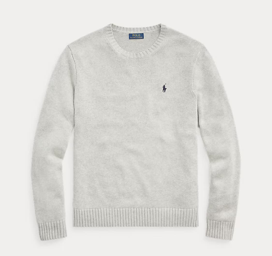 폴로 코튼 크루넥 니트 상품이미지1