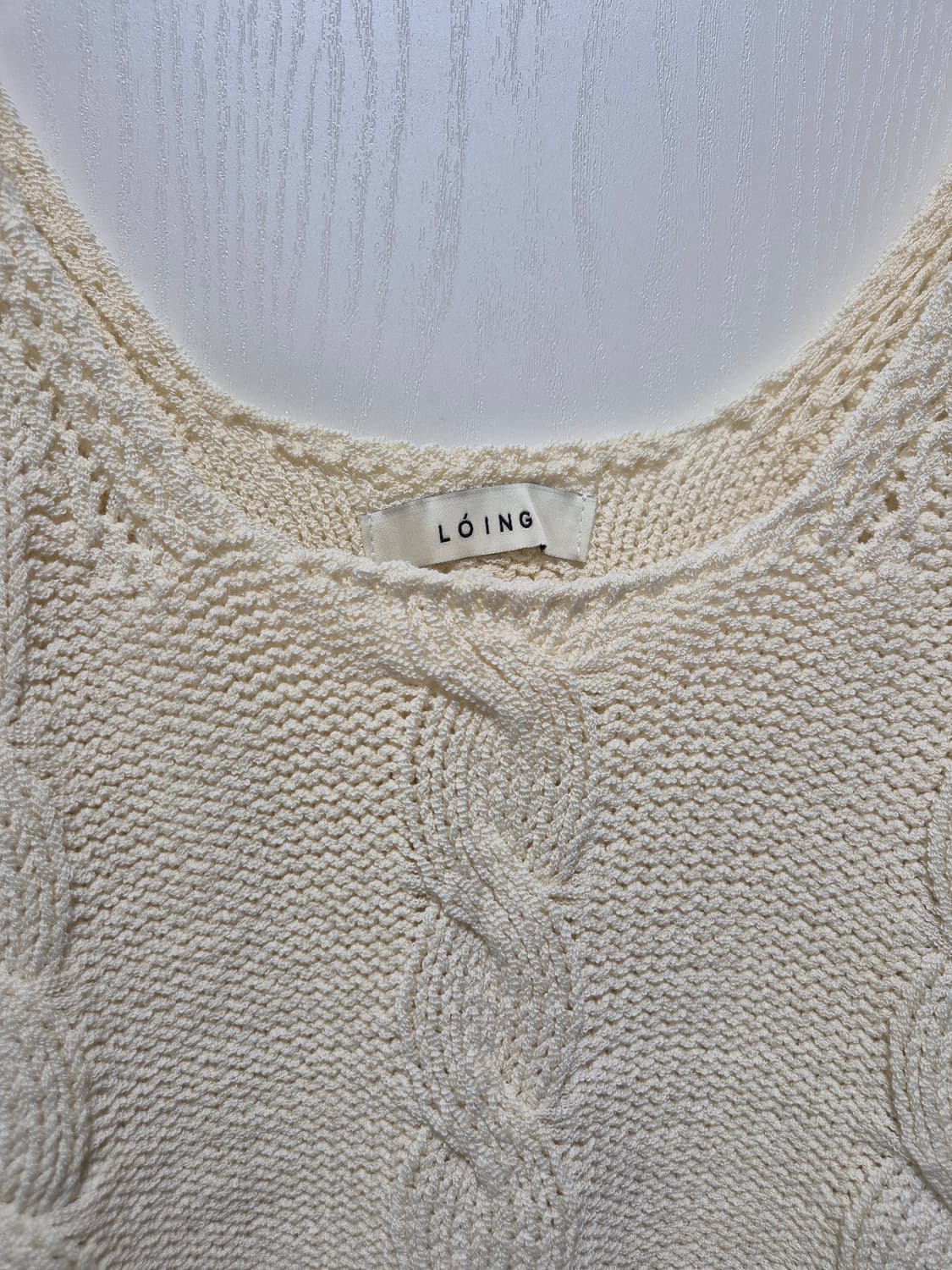 빈티지 케이블 니트 민소매 탑 상품이미지2