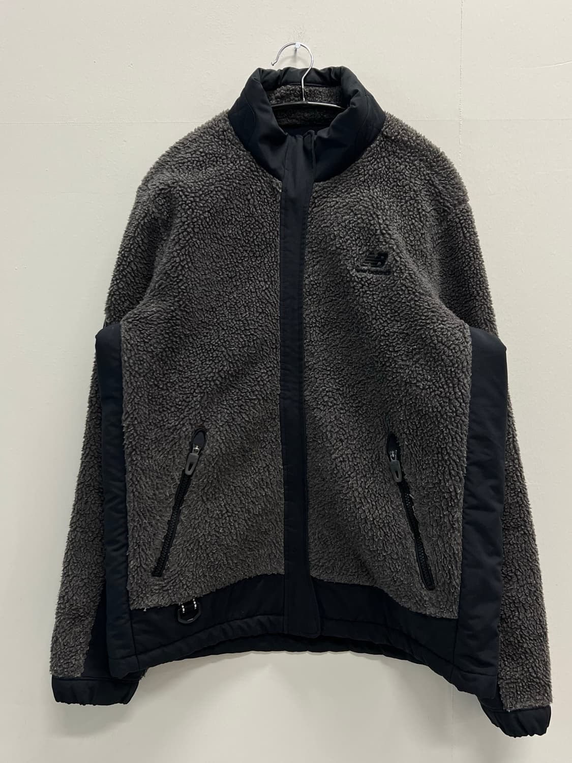 뉴발란스 엘보우패치 양털 플리스 뽀글이 집업 자켓 상품이미지2