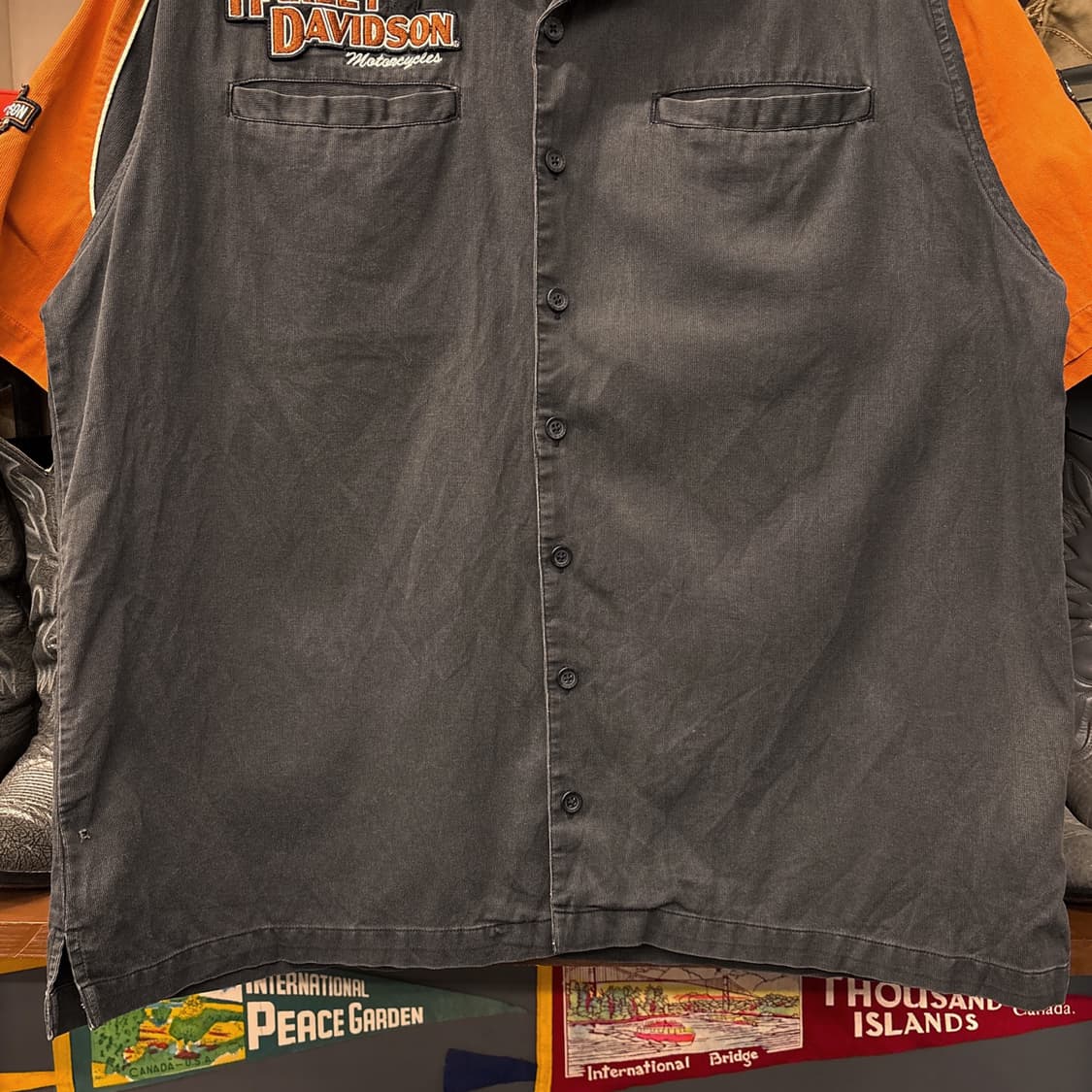 할리데이비슨 모터레이싱 오리지널 쉴드로고 워크셔츠 N1074 상품이미지4