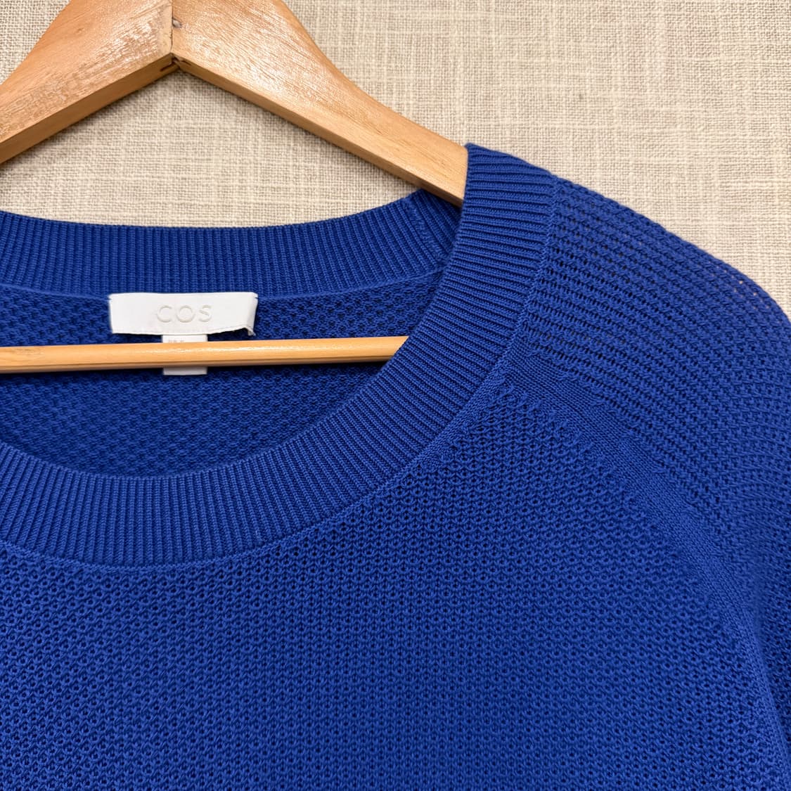 COS 코스 릴렉스드 코튼 니트 스웨터 M 블루 상품이미지4