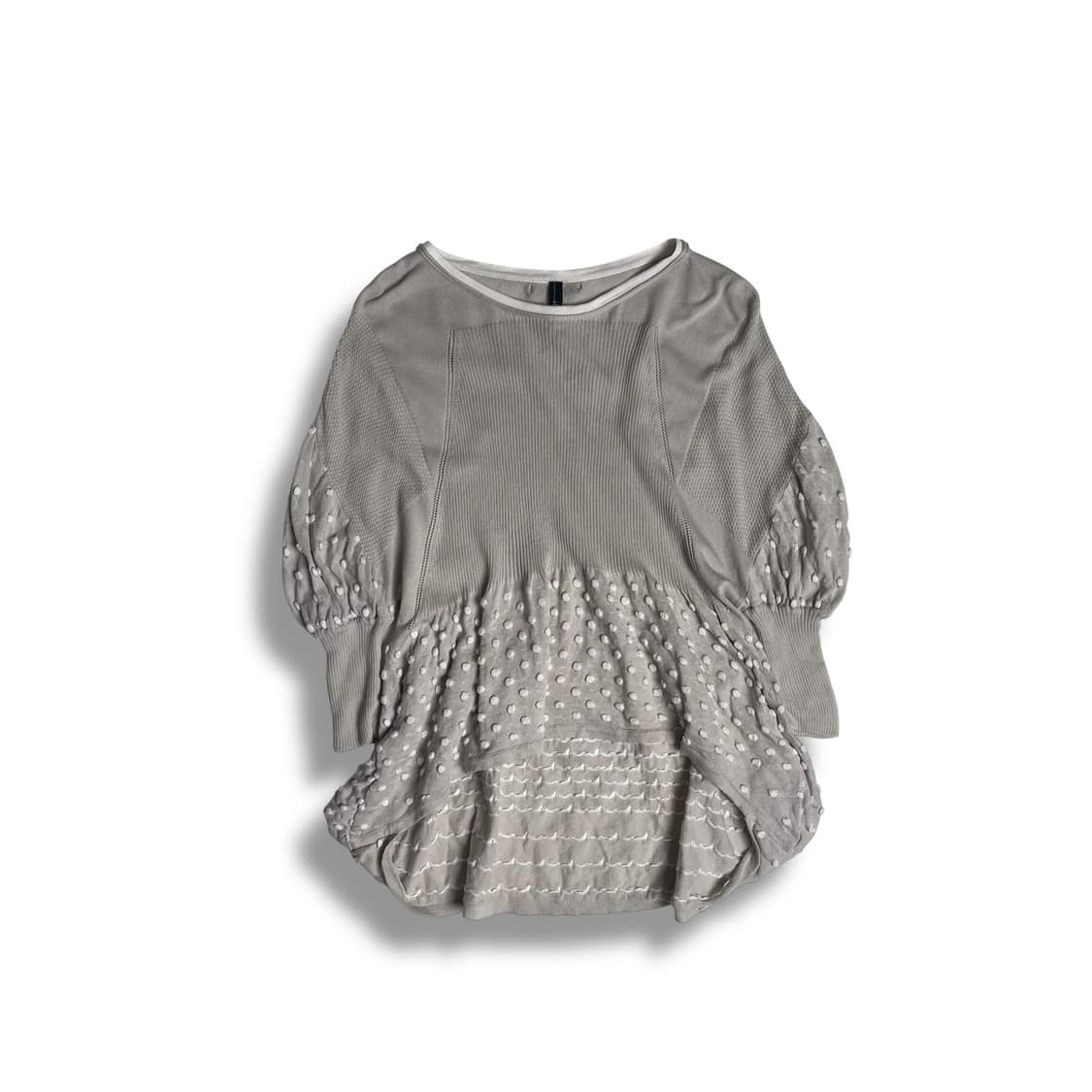 High use 도트 크롭 슬리브 탑 (italy)   상품이미지1