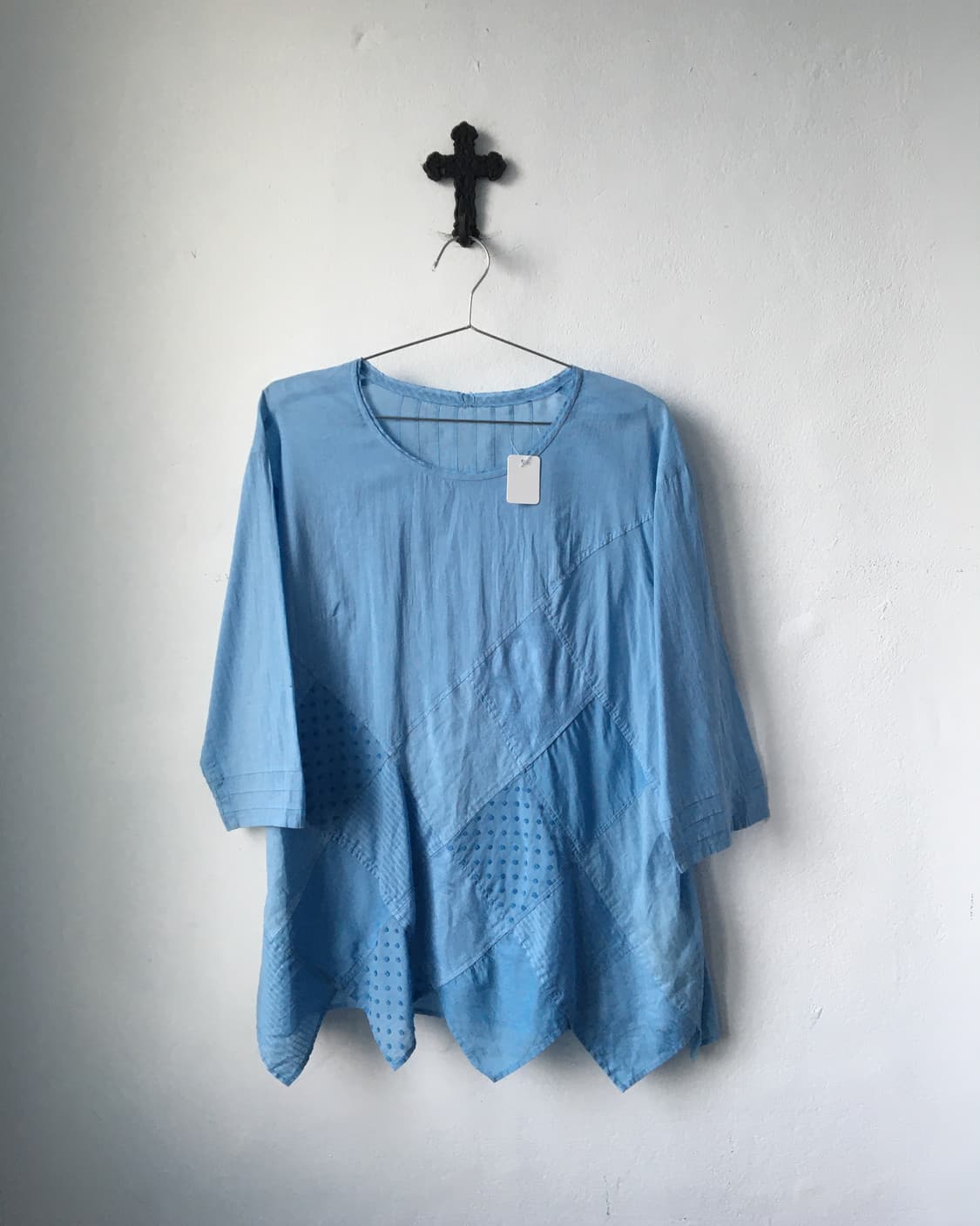 Patch work point blouse 상품이미지2