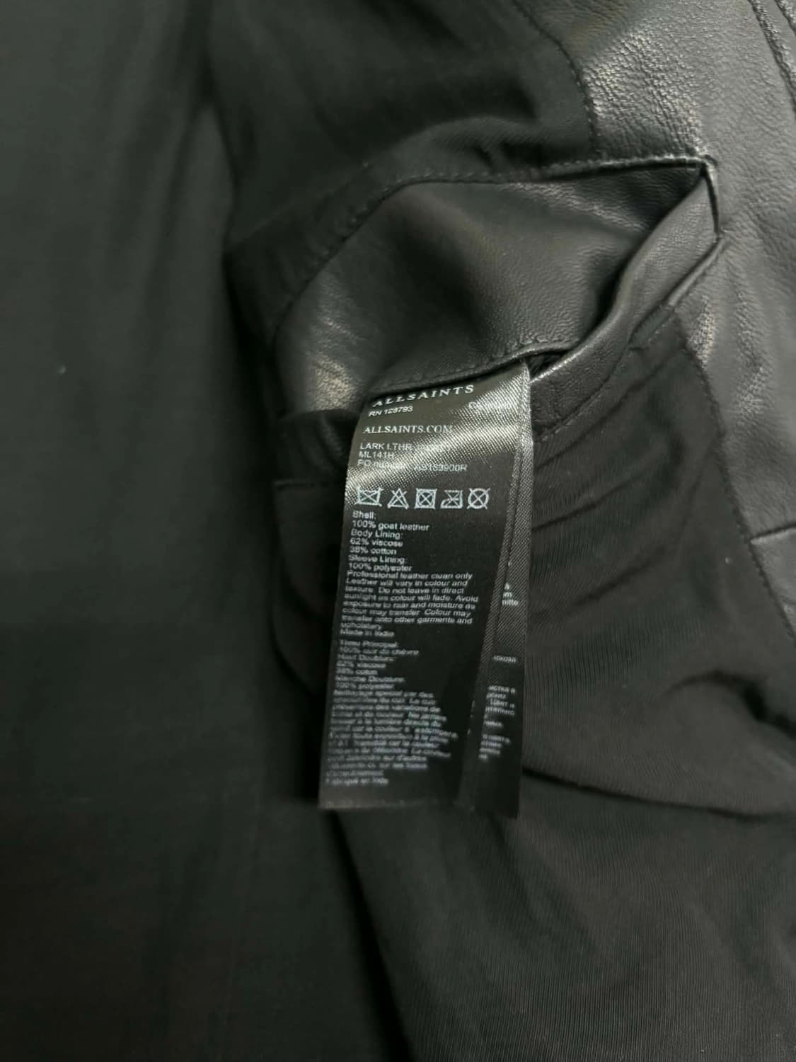 [M] 올세인츠 라크 레더 가죽 자켓 상품이미지6