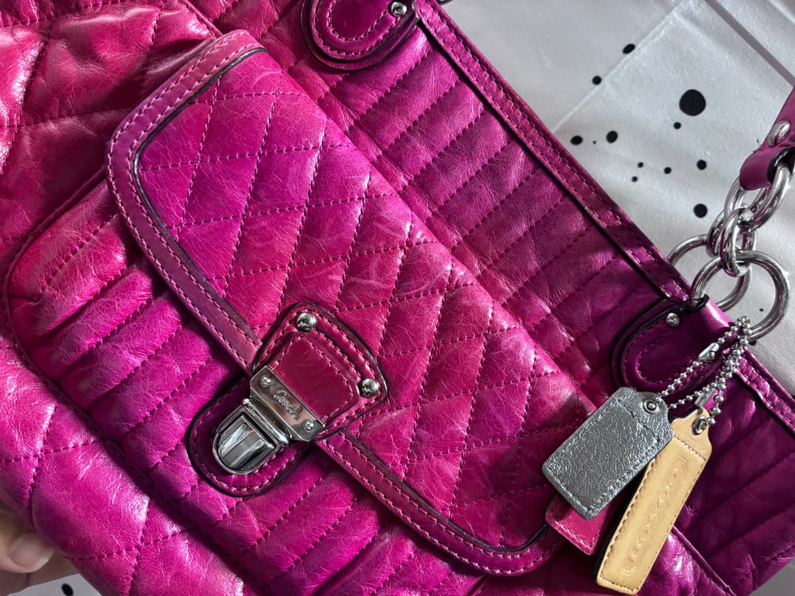 💕💅🏻💖 Coach 갸루 y2k 핫핑크 숄더토트백💕 상품이미지2