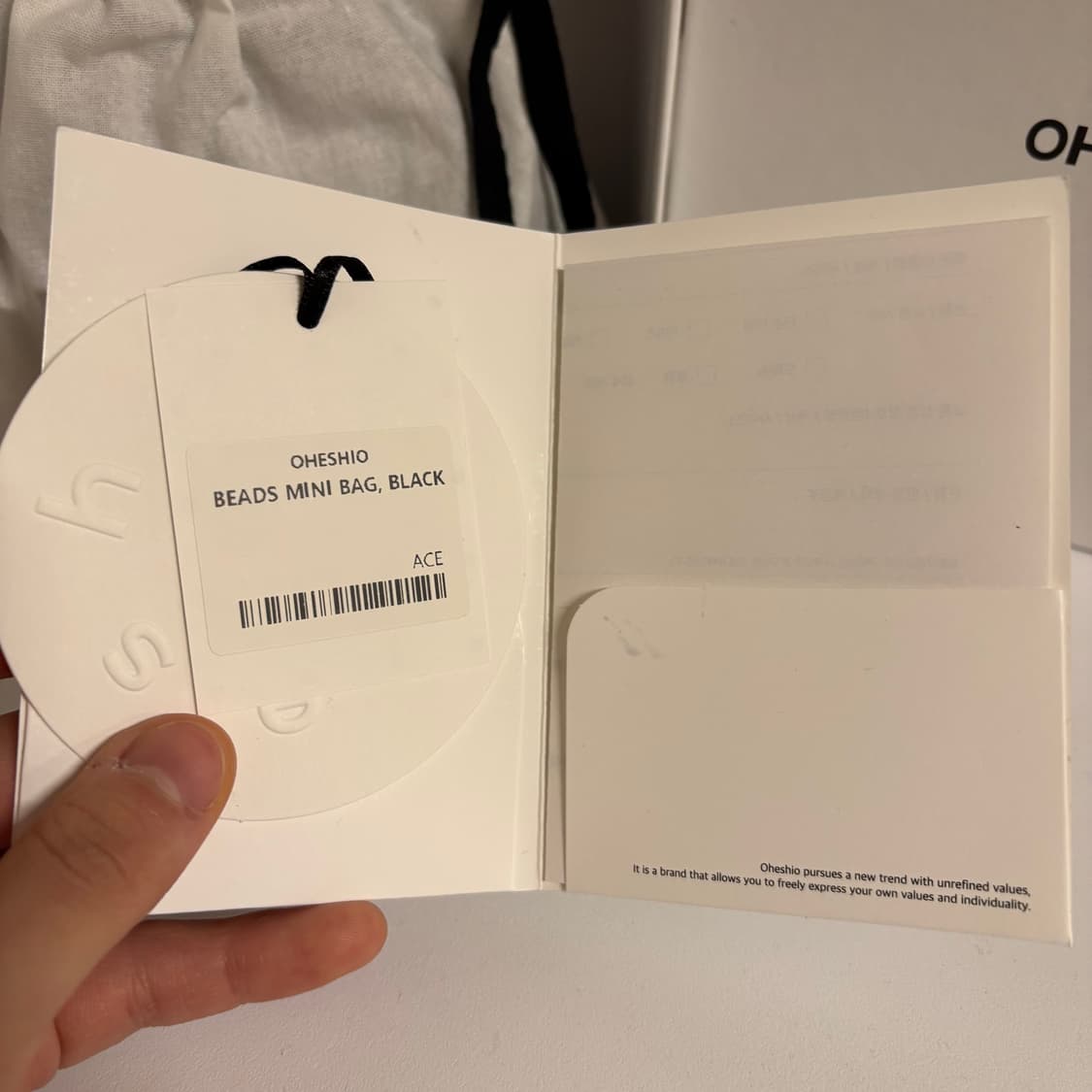OHESHIO - BEADS MINI BAG, BLACK 상품이미지2