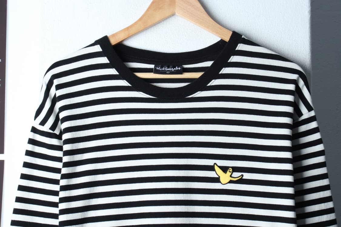 (L-XL) 마크곤잘레스 반팔 티셔츠 스트라이프 단가라 블랙-H32420 상품이미지3