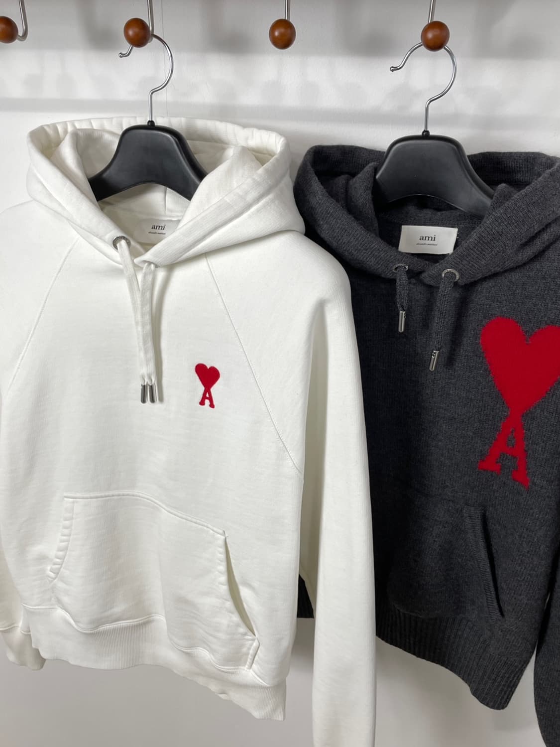 아미 빅 하트 로고 울 후디 상품이미지4