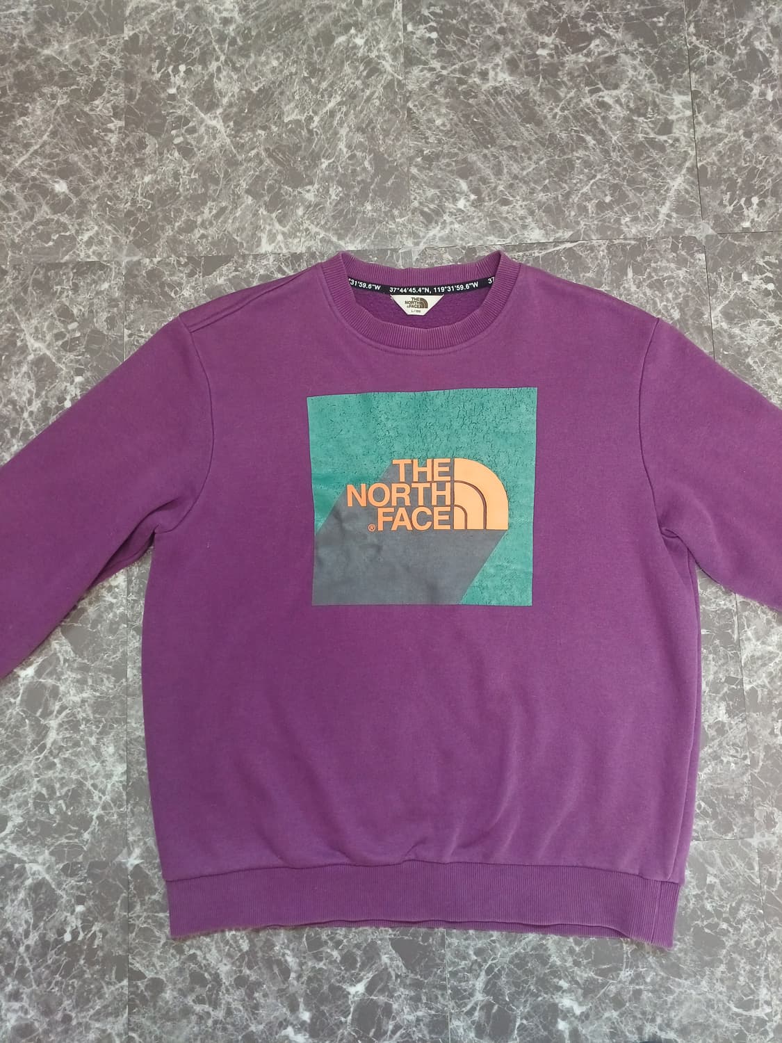 The North Face 퍼플 로고 맨투맨 L 상품이미지1