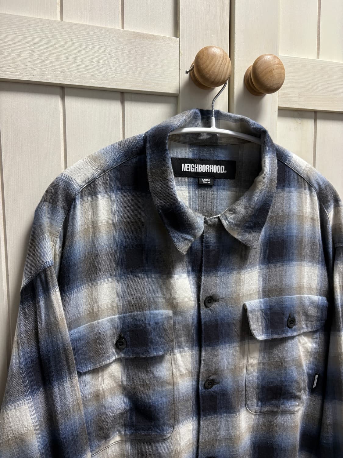 네이버 후드 레이온 셔츠 라지 사이즈 상품이미지2