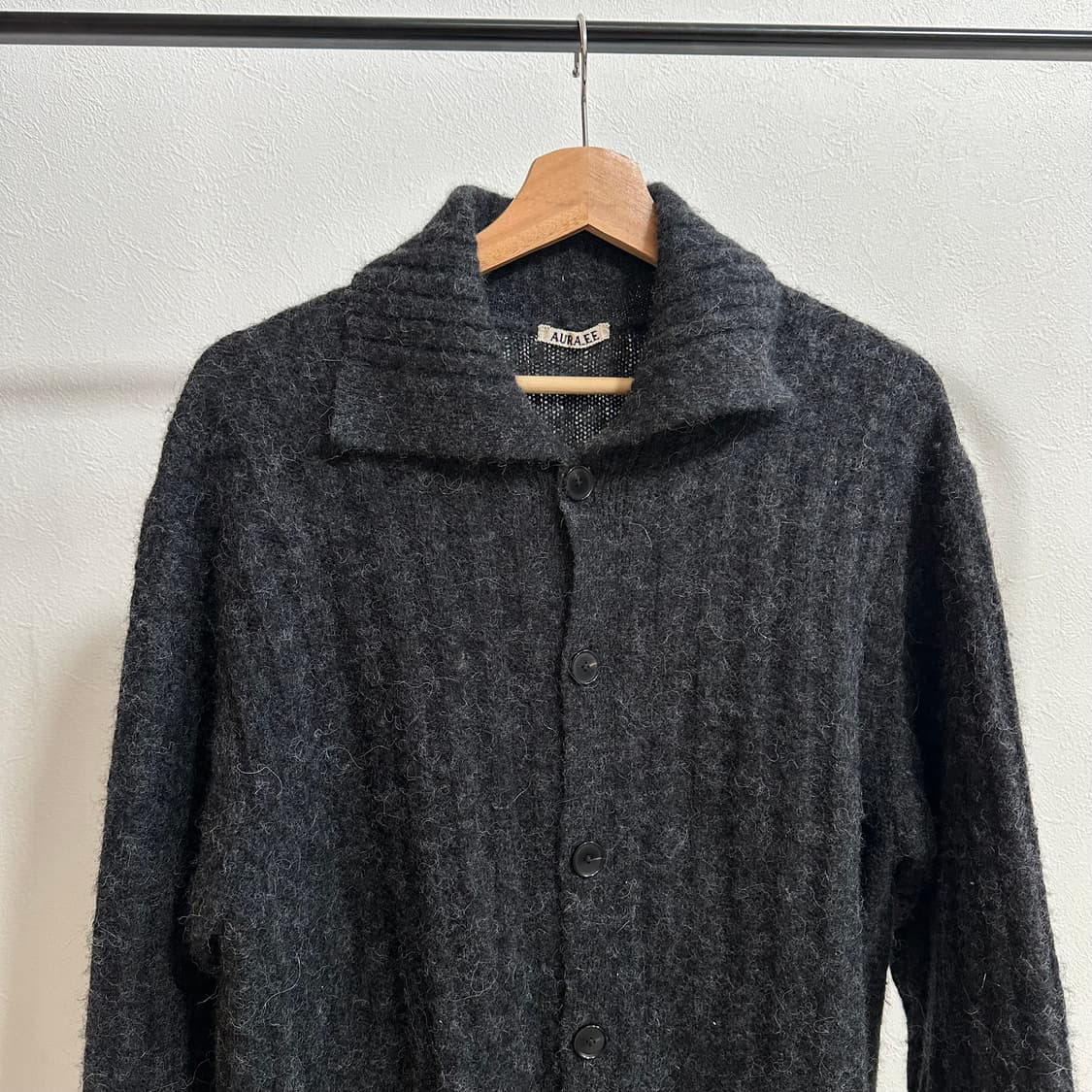 오라리 알파카 그레이 가디건  상품이미지2