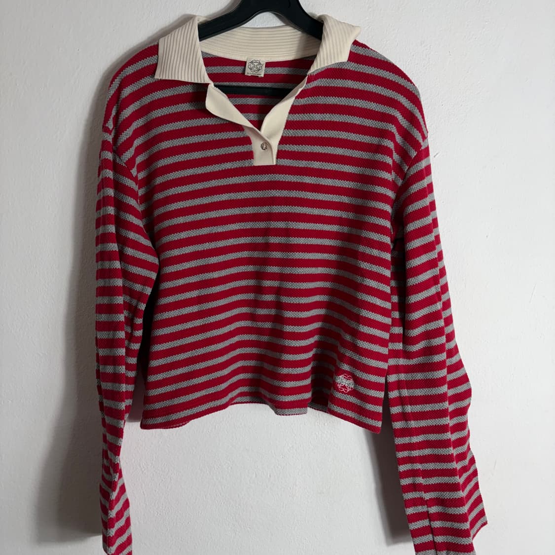 a.t.corner 스트라이프 카라 니트(M) 상품이미지1