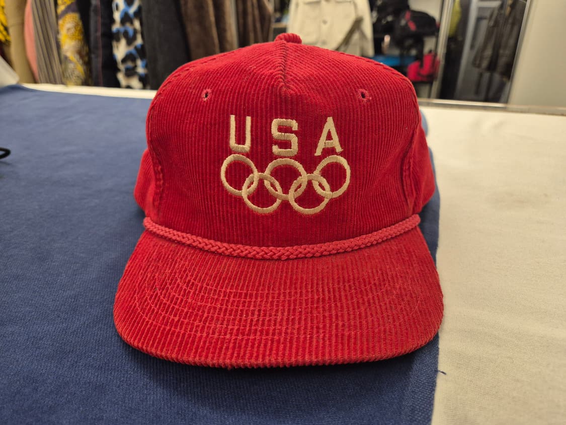 90s USA 올림픽 코듀로이 트러커 캡 상품이미지1