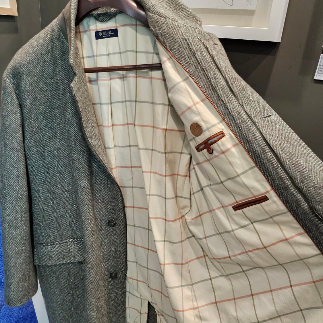 3XL)로로피아나 마틴갈라 캐시미어 신상 로브 코트 상품이미지5