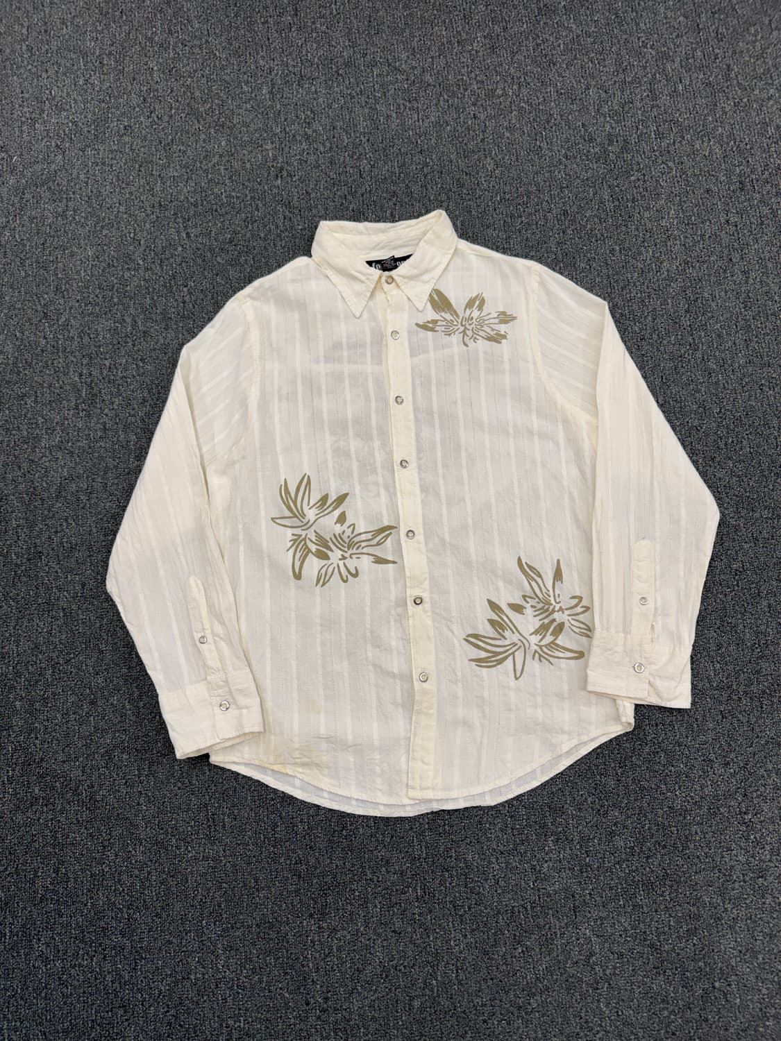 XL)Fore Fornt 빈티지 패턴 프린팅 긴팔셔츠 상품이미지1