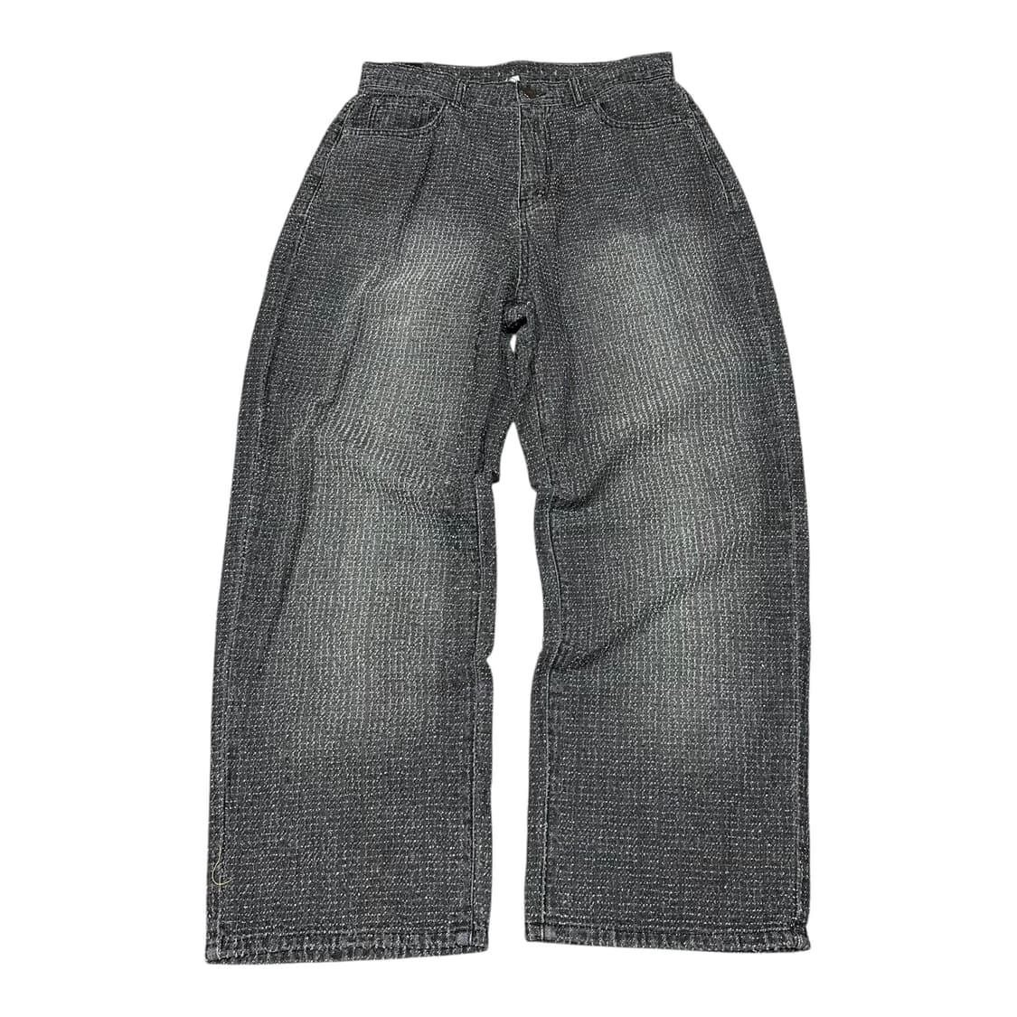 ✨ (바배) 노이어 24ss 데미지 스트라이프 이드 데님 팬츠  상품이미지1